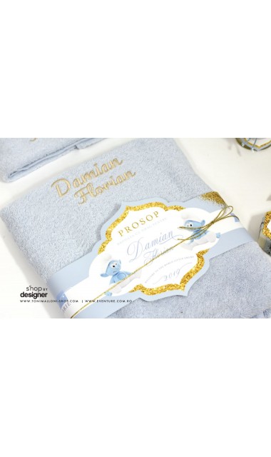 Trusou de botez complet pentru baieti cu strumfi, Bebe Strumf 10